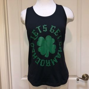 ☘️Irish “Let’s Get Shamrocked” tank sz L 🍀